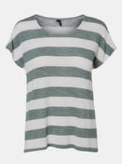 Vero Moda Zeleno-bílé pruhované tričko VERO MODA Wide Stripe XS
