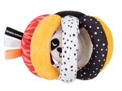 Canpol babies Senzorická plyšová hračka s chrastítkem a pískatkem, Míč a Panda