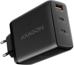 AXAGON síťová GaN nabíječka ACU-DPQ100, 2x USB-C, USB-A, PD3.0/QC4+/PPS/Apple, 100W, černá