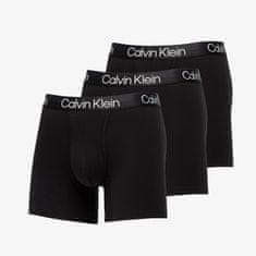 Calvin Klein Boxerky Structure Cotton Boxer Brief 3-Pack Black S S Černá