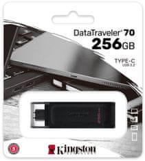 Kingston DataTraveler 70 - 256GB, černá (DT70/256GB)