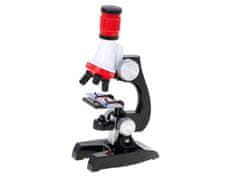 KIK Dětský mikroskop s příslušenstvím červeno-bílý KX9564
