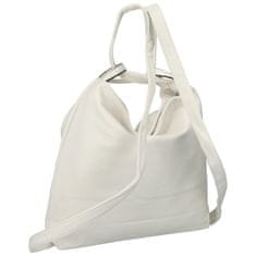 Coveri WORLD Stylový dámský koženkový kabelko-batoh Korelia, bílý