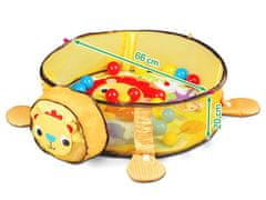 EcoToys Vzdělávací hrací deka s hračkami a míčky - Lev