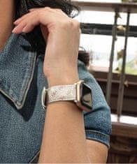 Guess Kožený řemínek pro Apple Watch (38 - 41 mm) - White CS2009S1