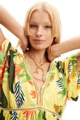 Desigual Dámské plážové šaty Swim Top Tropical 24SWMW238009 (Velikost L)