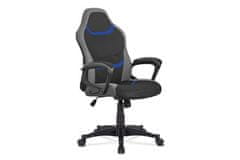Autronic Kancelářská židle Kancelářská a herní židle, potah modrá, šedá a černá látka, houpací mechanismus (KA-L611 BLUE)