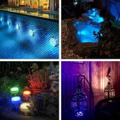 HOME & MARKER® Vodotěsná LED Světla do Bazénu, LED osvětlení, Bazénové osvětlení dálkovým ovládáním (4ks) | AQUASHEIN