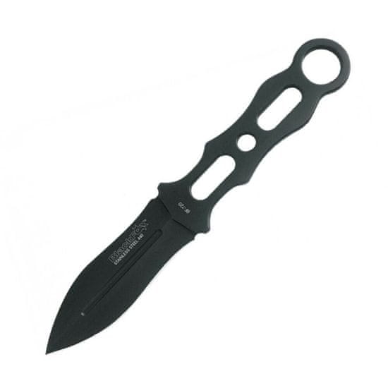 Fox Knives BF-720 Black Fox vrhací nůž 8,5 cm, celočerná, nerezavějící ocel, nylonové pouzdro