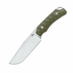 Fox Knives BF-756 OD BLACK LYNX FIXED KNIFE, BLD STAINLESS STEEL D2 STONEWASH, OD GREEN G10 HANDLE