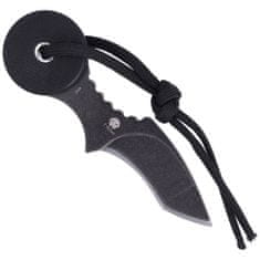 Fox Knives BF-755 BLACK LOLLYPOP nůž na krk 5,5 cm, Stonewash, černá, G10, pouzdro Kydex