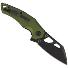 Fox Knives FE-026 AOD EDGE ATRAX kapesní nůž 8 cm, Stonewash, zelená, hliník
