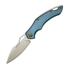 Fox Knives FE-030 EDGE SPARROW BLUE kapesní nůž 8 cm, modrá, hliník