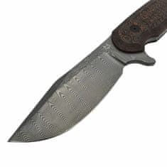 Fox Knives FX-106 DC Eastwood Tiger taktický nůž 11 cm, FAT carbon, měď, kožené pouzdro