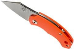 Fox Knives FX-519 O BB DRAGO "PIEMONTES" kapesní nůž 4,5 cm, oranžová, FRN, kožené pouzdro