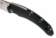 Fox Knives FX-518 SLIM DRAGOTAC "PIEMONTES" kapesní nůž 8 cm, černá, FRN, kožené pouzdro