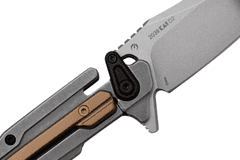 Kershaw K-2039 FRONTRUNNER kapesní nůž 7,4 cm, Stonewash, šedá, bronzová, ocel, G10