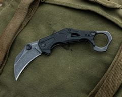 Kershaw K-2064 OUTLIER kapesní nůž - karambit s asistencí 6,6 cm, Blackwash, černá, GFN