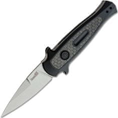 Kershaw K-7125 LAUNCH 12 MINI STILETTO automatický nůž 6,4 cm, Stonewash, hliník, uhlíkové vlákno