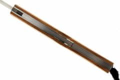 LionSteel 8800 UL Opera kapesní nůž 7,5 cm, olivové dřevo, kožené pouzdro