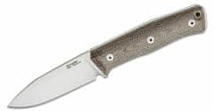 LionSteel B35 CVG outdoorový nůž 9 cm, zelená, Micarta, kožené pouzdro