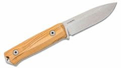 LionSteel B40 UL Olive bushcraft nůž 9,8 cm, Stonewash, olivové dřevo, kožené pouzdro