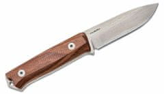LionSteel B40 ST bushcraft nůž 9,8 cm, Stonewash, dřevo Santos, kožené pouzdro