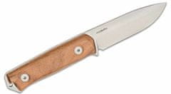 LionSteel B41 ST bushcraft nůž 10,8 cm, Stonewash, dřevo Santos, kožené pouzdro