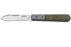 LionSteel CK0111 CVG Barlow kapesní nůž 7,5 cm, Spear Point, zelená, titan, Micarta