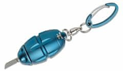 LionSteel EG-BL Eggie multifunkční nástroj na klíče 4,9 cm, 7 nástrojů, modrá, titan, karabina
