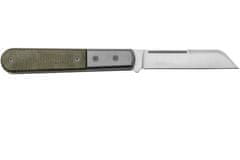 LionSteel CK0115 CVG SheepFoot M390 blade, zelená Canvas Handle, Ti Bolster & Liners