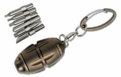 LionSteel EG-BR Eggie multifunkční nástroj na klíče 4,9 cm, 7 nástrojů, bronzová, titan, karabina
