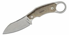 LionSteel H1 CVG outdoorový nůž 7,5 cm, Stonewash, zelená, Micarta, kožené pouzdro