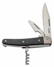 LionSteel JK3 CF Jack kapesní nůž 7,7 cm, titan, uhlíkové vlákno, otvírák/šroubovák/vývrtka