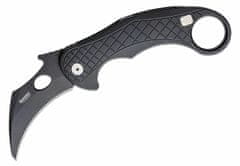 LionSteel LE1 A BB Folding nůž Chemical Black MagnaCut blade, BLACK aluminum handle