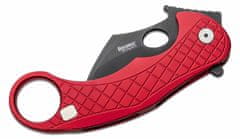 LionSteel LE1 A RB Folding nůž Chemical Black MagnaCut blade, RED aluminum handle