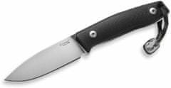 LionSteel M1 GBK outdoorový nůž 7,4 cm, černá, G10, kožené pouzdro