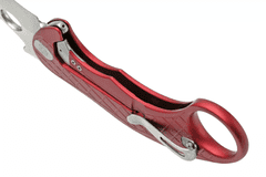 LionSteel LE1 A RS LEOne Red kapesní nůž - karambit 8,2 cm, Stonewash, červená, hliník