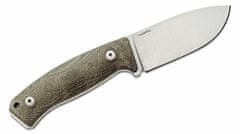 LionSteel M2M CVG Fixed Blade M390 satin blade, Green CANVAS handle, kožený sheath