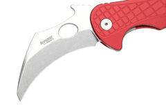 LionSteel LE1 A RS Folding nůž STONE WASHED MagnaCut blade, RED aluminum handle