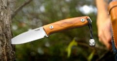 LionSteel M1 UL outdoorový nůž 7,4 cm, olivové dřevo, kožené pouzdro