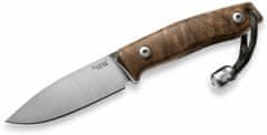LionSteel M1 WN outdoorový nůž 7,4 cm, ořechové dřevo, kožené pouzdro