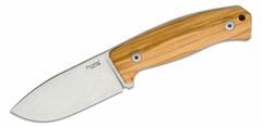 LionSteel M2M UL outdoorový nůž 9 cm, olivové dřevo, kožené pouzdro