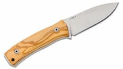 LionSteel M4 UL Fixed Blade M390 satin Olive wood handle, kožený sheath