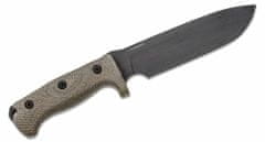 LionSteel M7B CVG velký outdoorový nůž 18 cm, černá, zelená, Micarta, pouzdro kydex/cordura