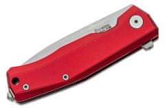 LionSteel MT01A RS Folding nůž STONE WASHED M390 blade, RED aluminum handle