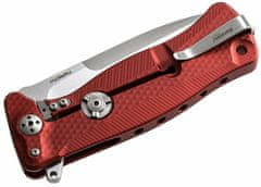 LionSteel SR11A RS Red kapesní nůž 9,4 cm, červená, hliník, rozbíječ skla