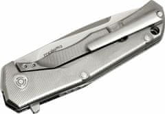 LionSteel LionSteen TRE FC Carbon kapesní nůž 7,4 cm, Stonewash, uhlíkové vlákno, šedá spona, 3 otevírání