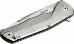 LionSteel LionSteen TRE GY Titanium Grey kapesní nůž 7,4 cm, Stonewash, titan, šedá spona, 3 otevírání