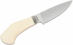LionSteel WL1 MW Willy nůž do přírody 6,5 cm, bílá, Micarta, kožené pouzdro 